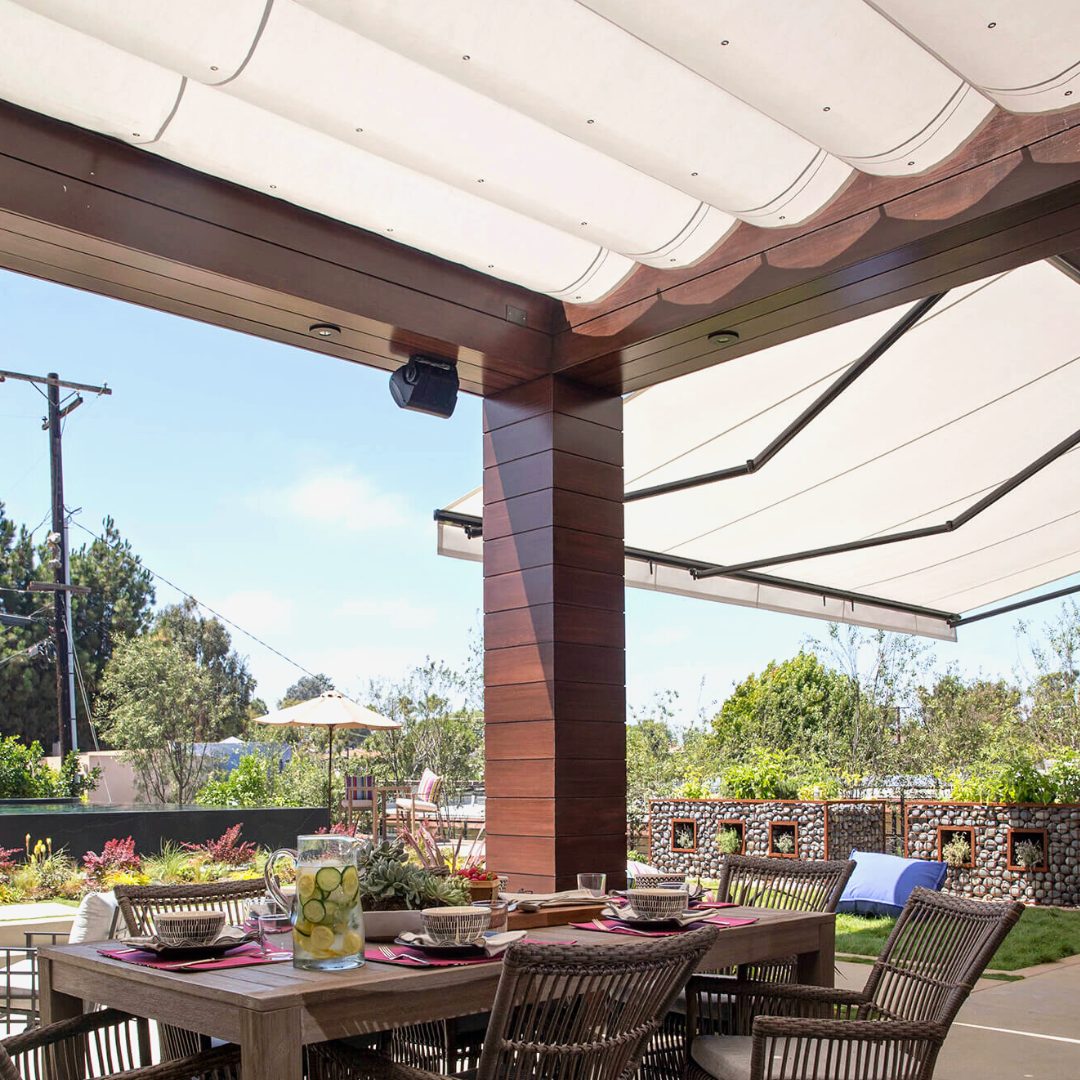 Retractable Fabric roof _ Folding Arm Awning