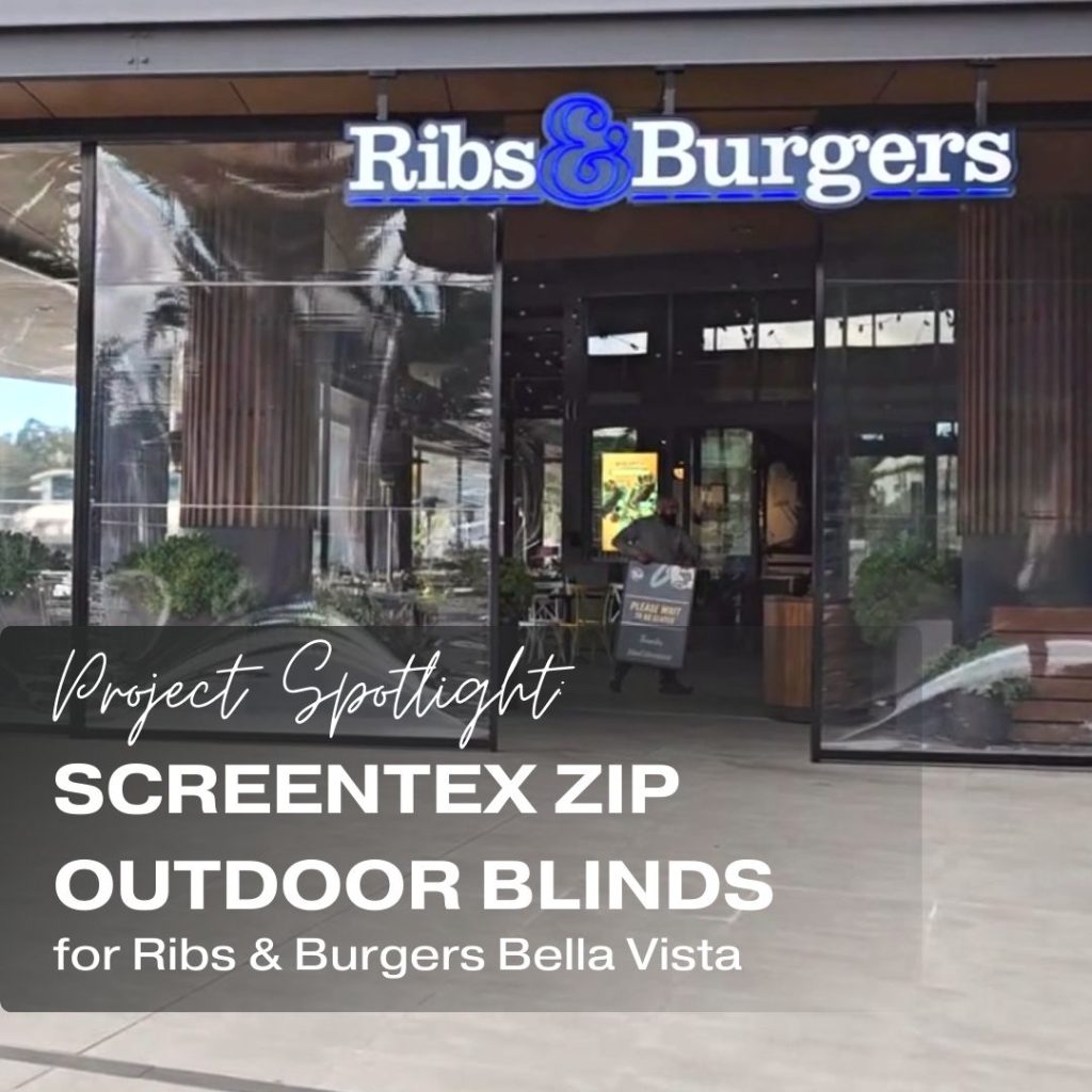 Screentex outdoor blinds for ribs and burgers bella vista