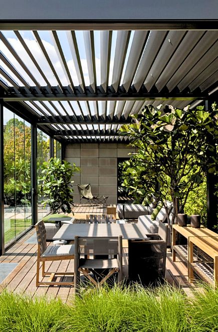 Med Twist Opening Louvre Roof By Outdoor Blinds and Awnings (OBA)