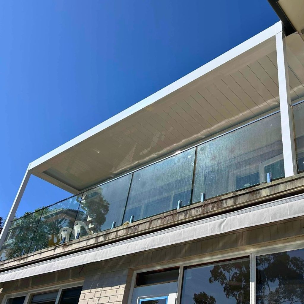 Med Twist Opening Louvre Roof By Outdoor Blinds and Awnings (OBA)