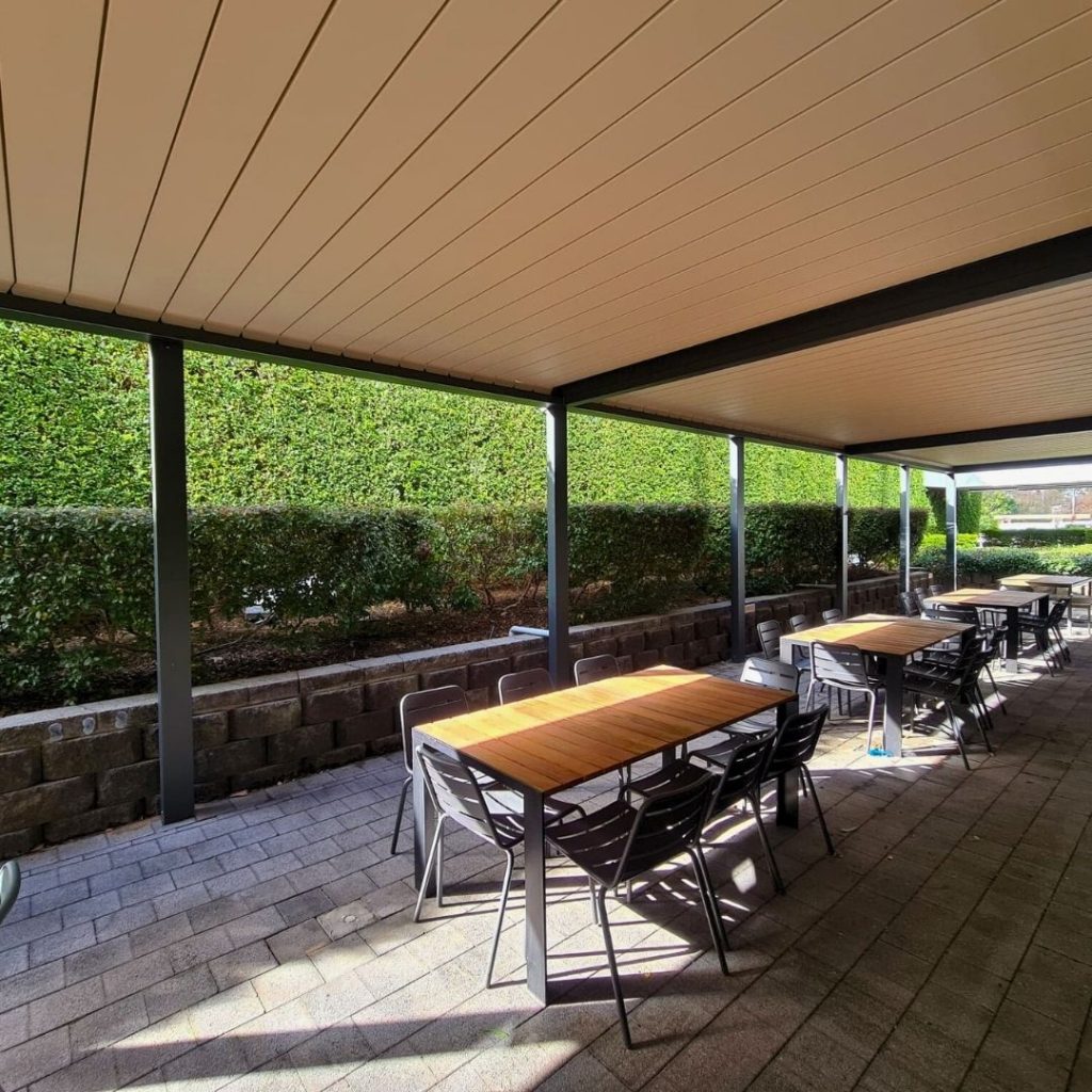 Med Twist Opening Louvre Roof By Outdoor Blinds and Awnings (OBA)