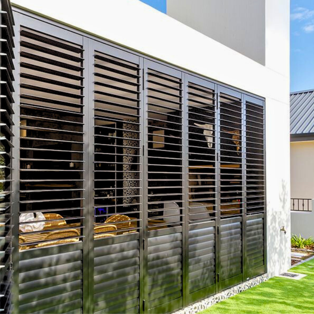 Outdoor Aluminium Shutters by Outdoor Blinds and Awnings (OBA)