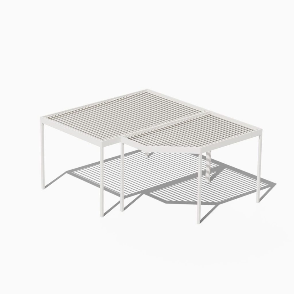Med Twist Opening Louvre Roof Modular Design Corner Unit