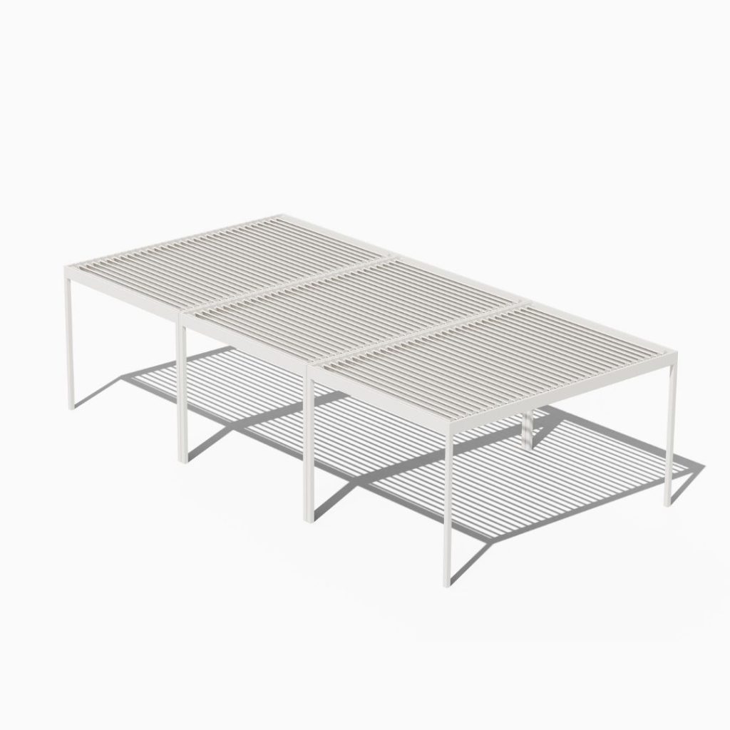 Med Twist Opening Louvre Roof Modular Design Tripple Unit