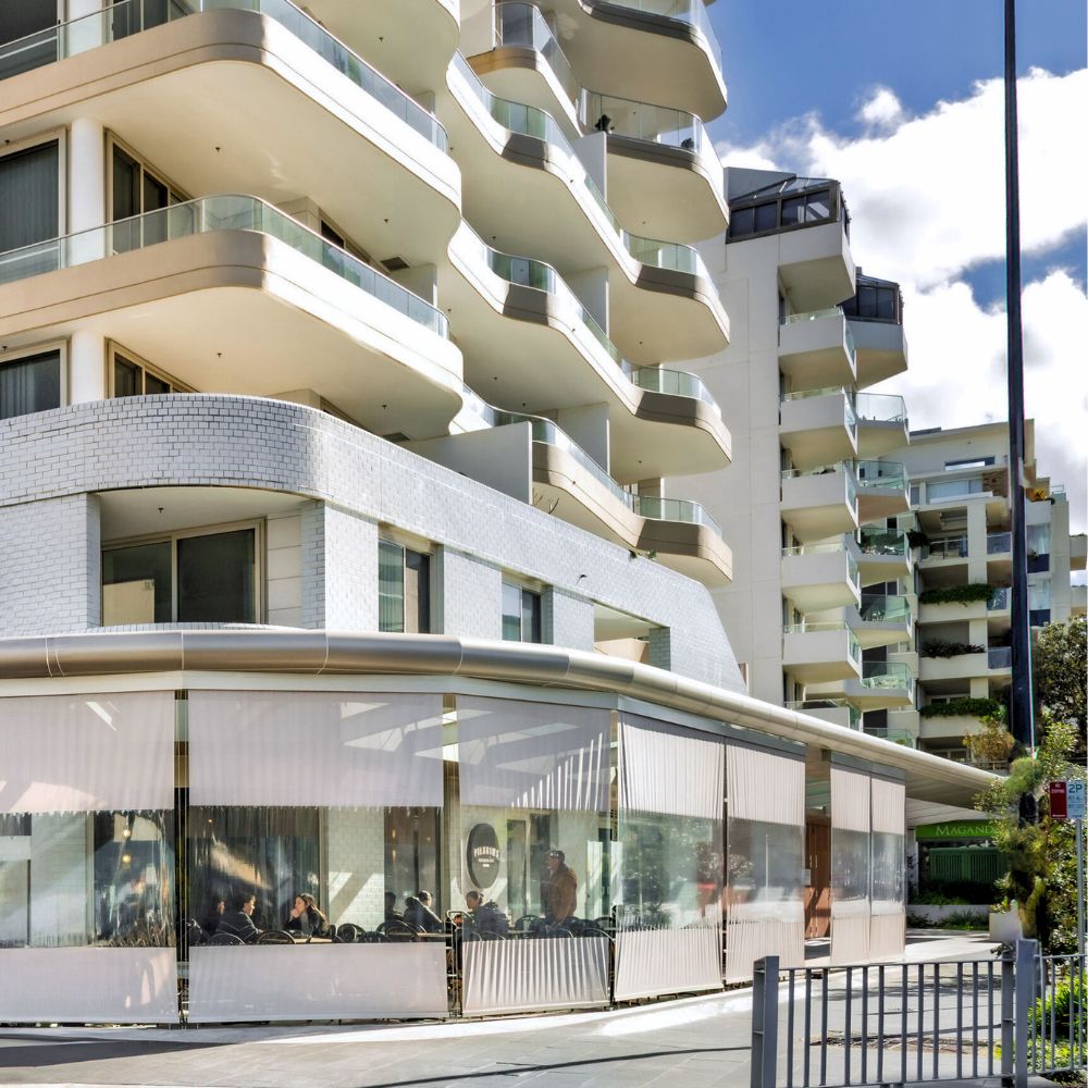 Screentex Wire Outdoor Blinds for Pilgrims Cronulla by Outdoor Blinds and Awnings