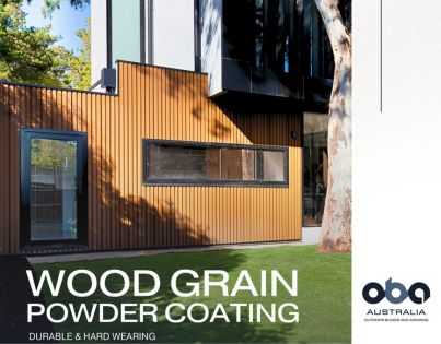 Wood Grain Powder Coating Finishes Brochure_Outdoor Blinds and Awnings _2025