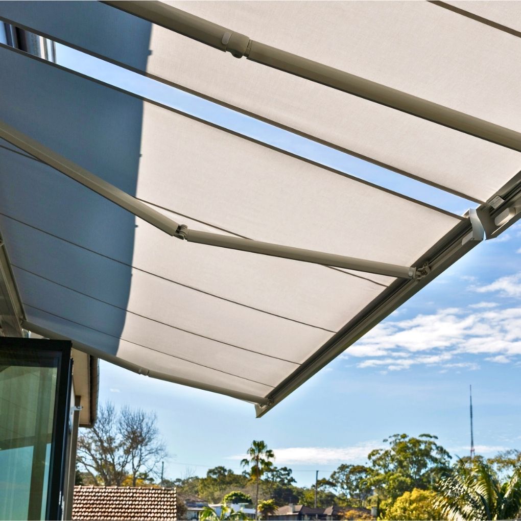 Cubebox Folding Arm Awning by Outdoor Blinds and Awnings (OBA)