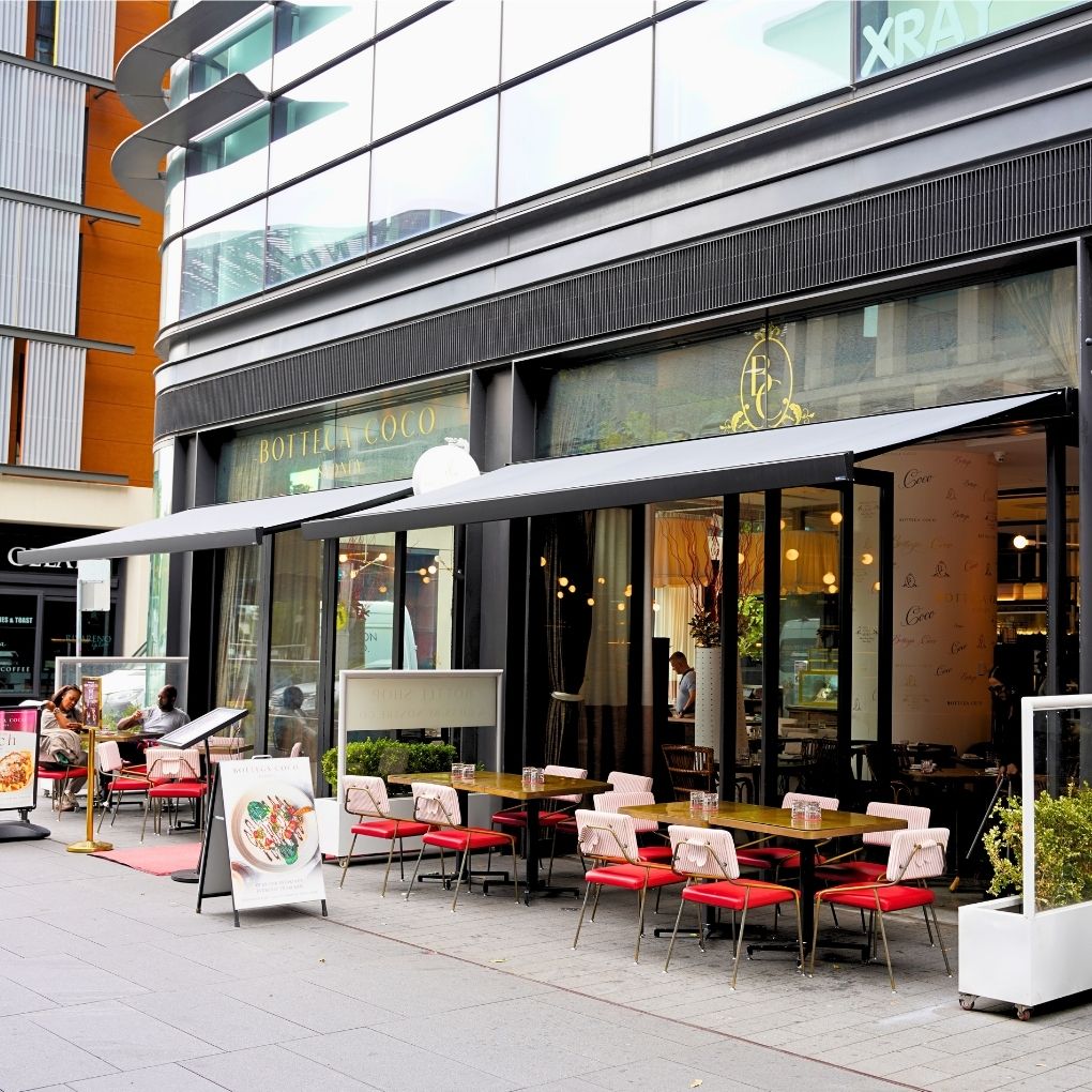 Cubebox Folding Arm Awning by Outdoor Blinds and Awnings (OBA)