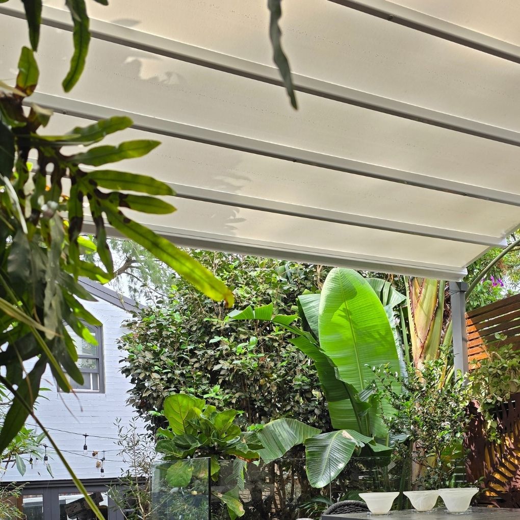 Med Evo Retractable Fabric Roof by Outdoor Blinds and Awnings (OBA)