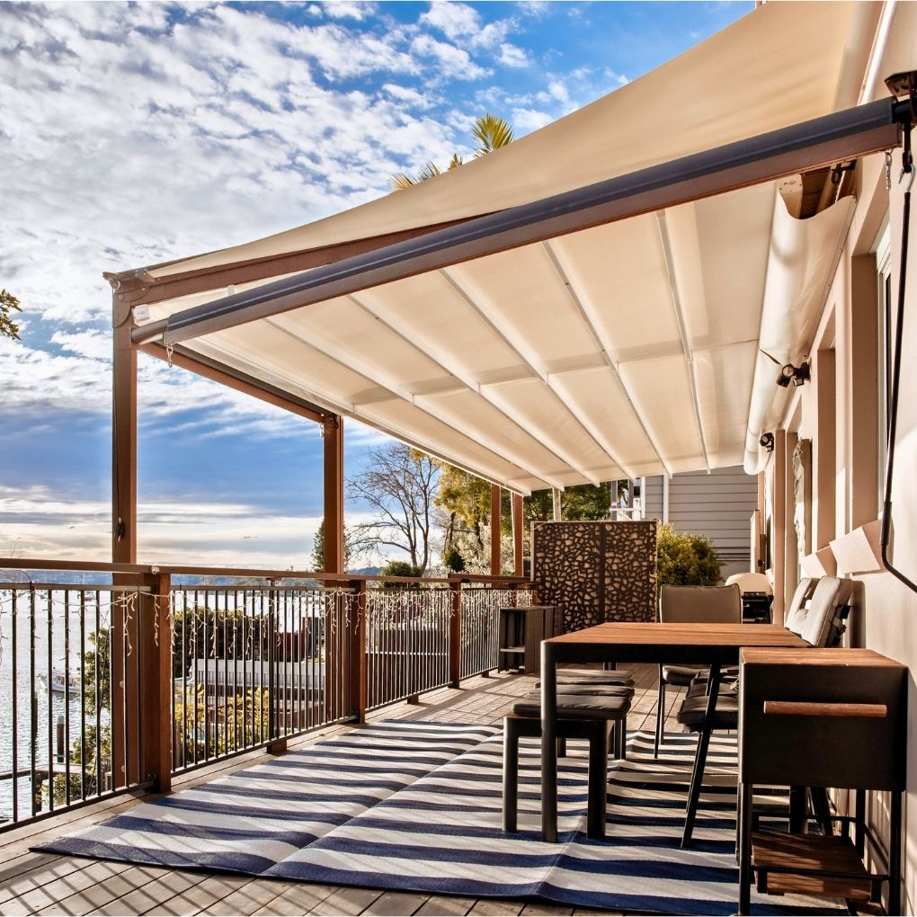 Med Evo Retractable Fabric Roof by Outdoor Blinds and Awnings (OBA)