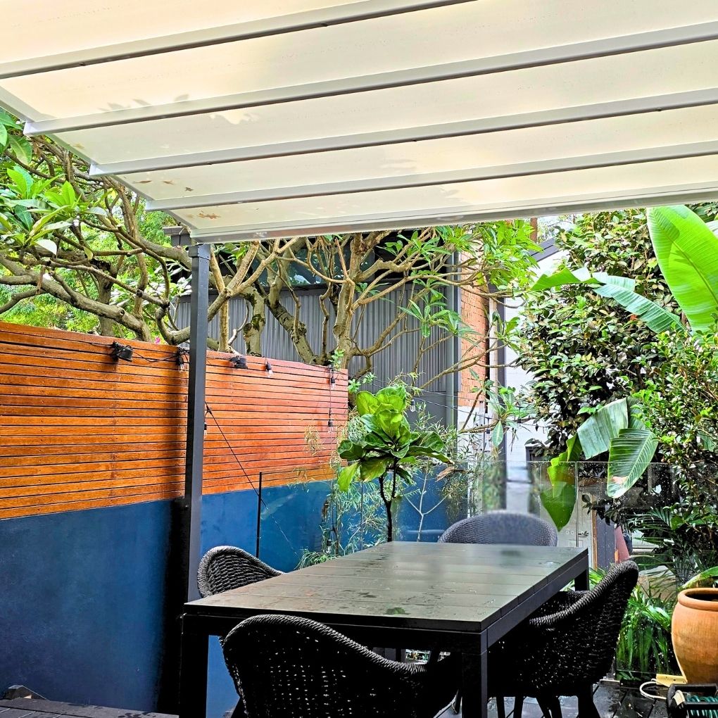 Med Evo Retractable Fabric Roof by Outdoor Blinds and Awnings (OBA)