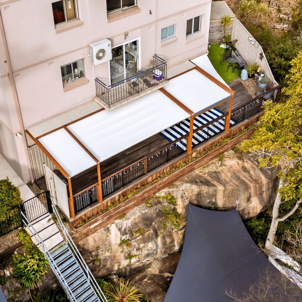 Med Evo Retractable Fabric Roof by Outdoor Blinds and Awnings (OBA)