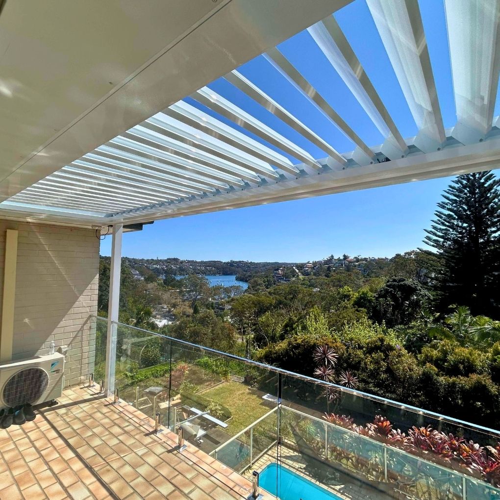 Med Twist Opening Louvre Roof by Outdoor Blinds and Awnings (OBA)