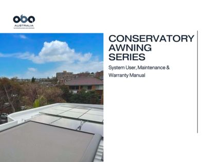 Conservatory Awning Warranty and user manual