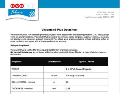Visiontex Plus Datasheet