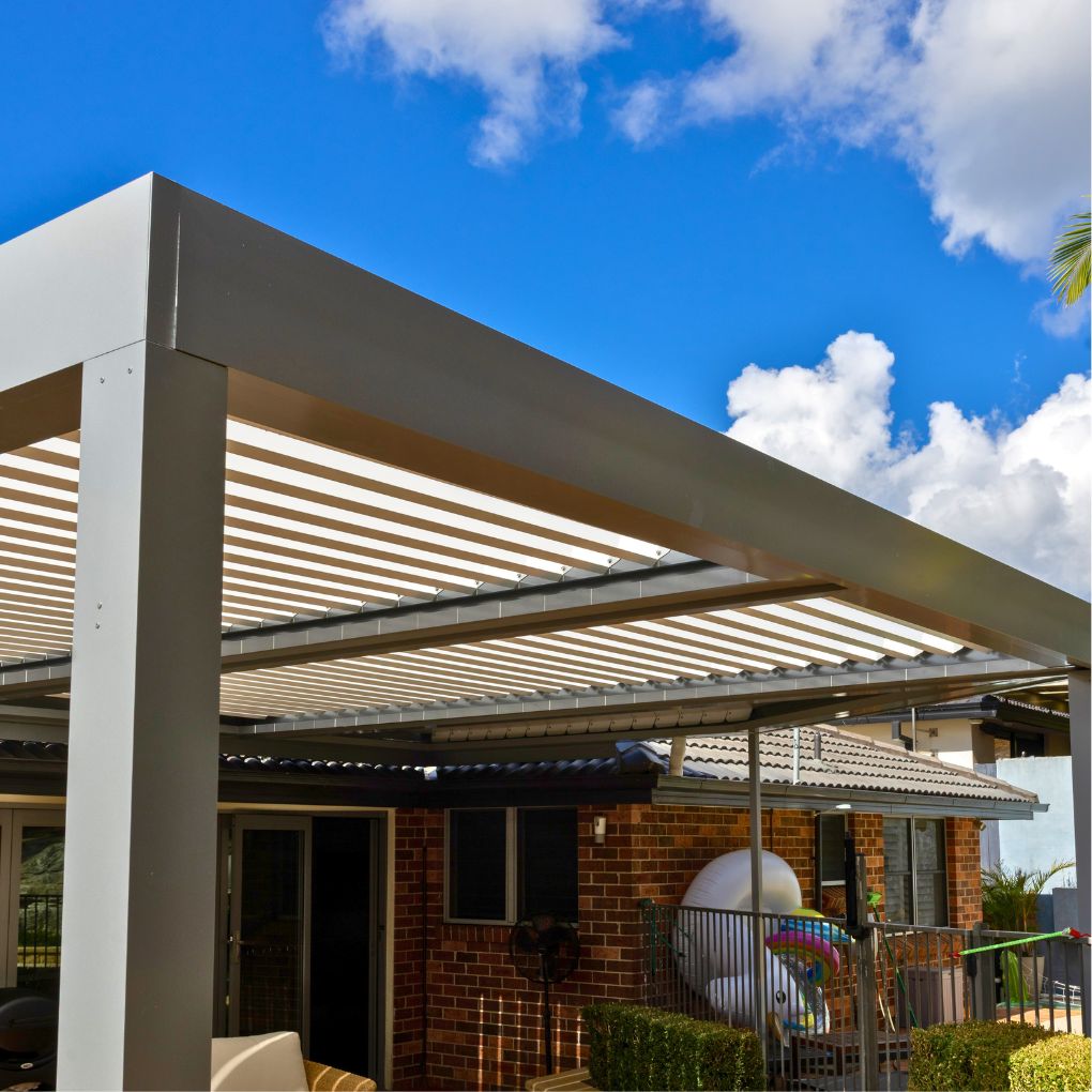 Med Twist Louvre Roof from Outdoor Blinds and Awnings (OBA)