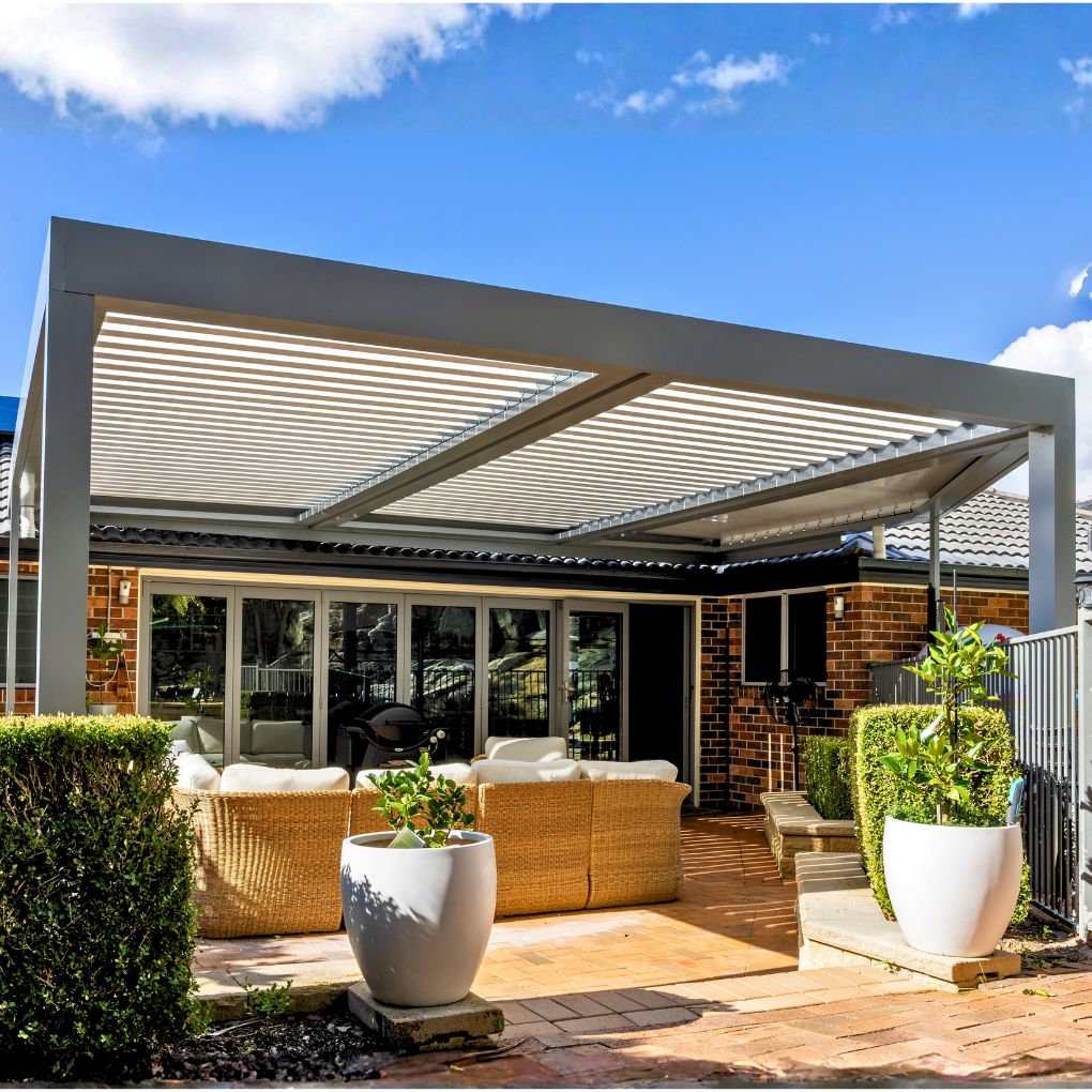 Med Twist Louvre Roof from Outdoor Blinds and Awnings (OBA)