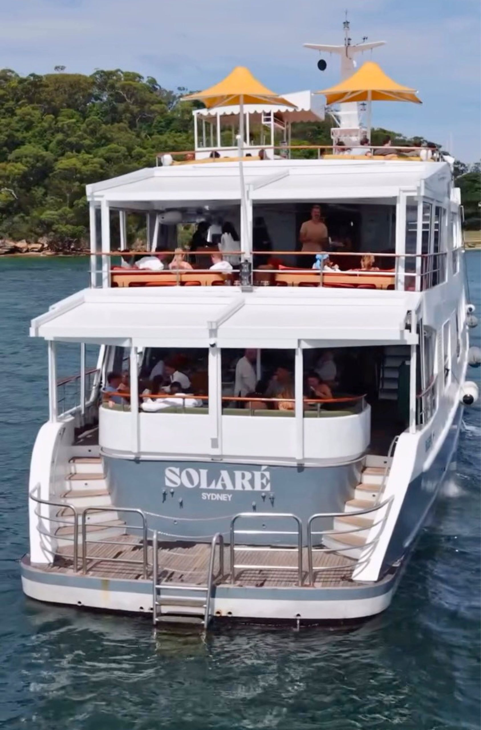 Med Evo retractable Roof by Outdoor Blinds and Awnings (OBA) for Solare Super Yacht
