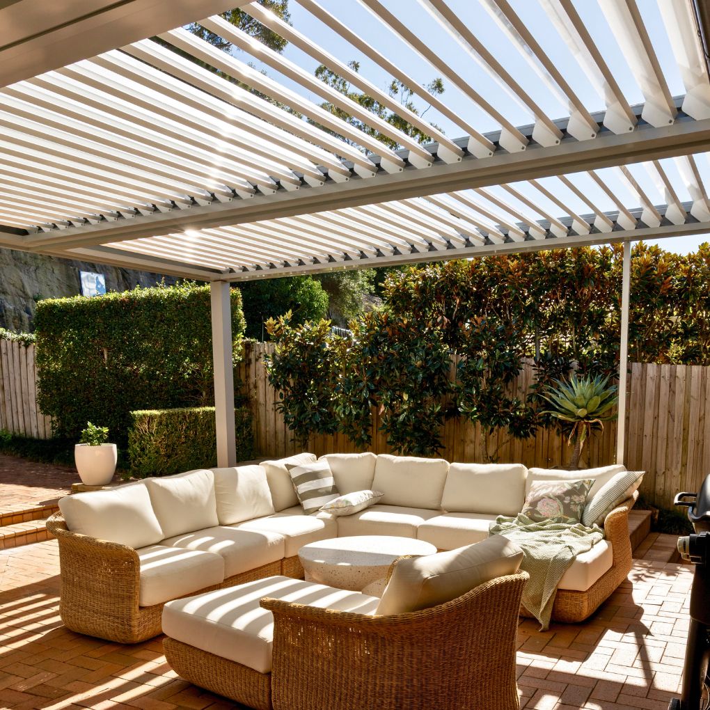 Med Twist Louvre Roof By Outdoor Blinds & Awnings (OBA)