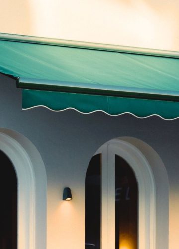 Cleo folding arm awning from Outdoor Blinds and Awnings (OBA)