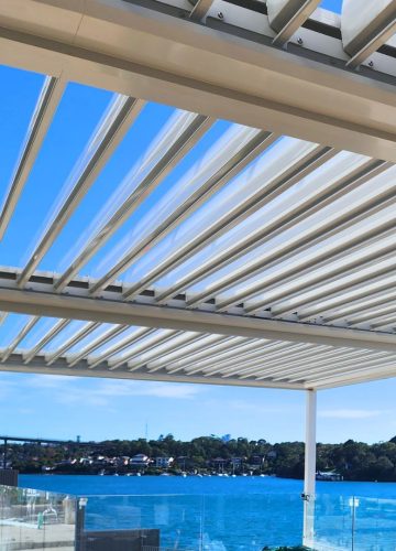 Med Twist Tilting Opening Louvre Roof from Outdoor Blinds and Awnings (OBA)