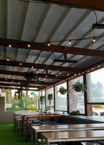Med Evo FlexWood Retractable Roof by Outdoor Blinds and Awnings