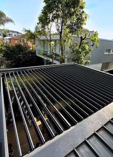 Med Twist Opening Louvre Roof By Outdoor Blinds and Awnings (OBA)