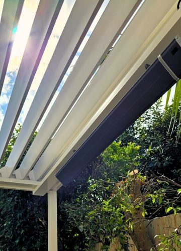 Med Twist Opening Louvre Roof By Outdoor Blinds and Awnings (OBA)